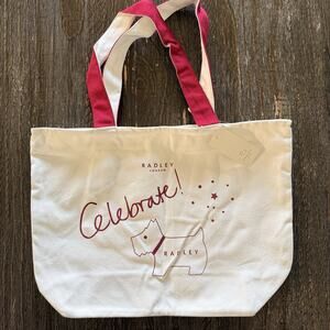 RADLEY London Celebrate Canvas Top Zip Tote Books Travel Bag